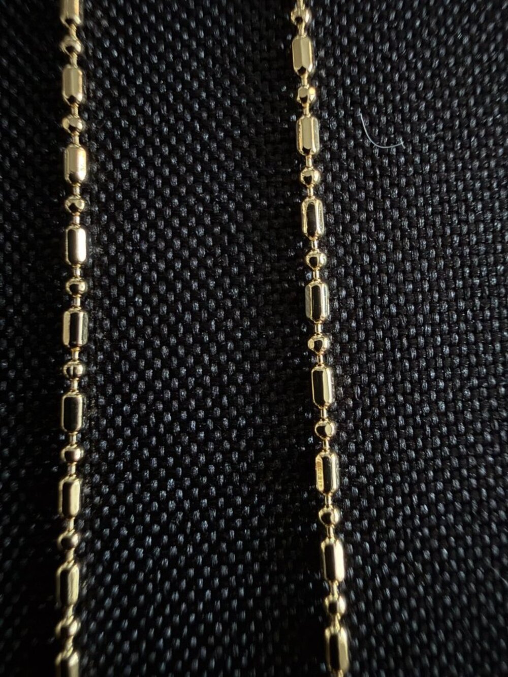 Gold-Tone Four-Petal Flower Pendant Necklace – Bead Bar Chain - Picture 4 of 6